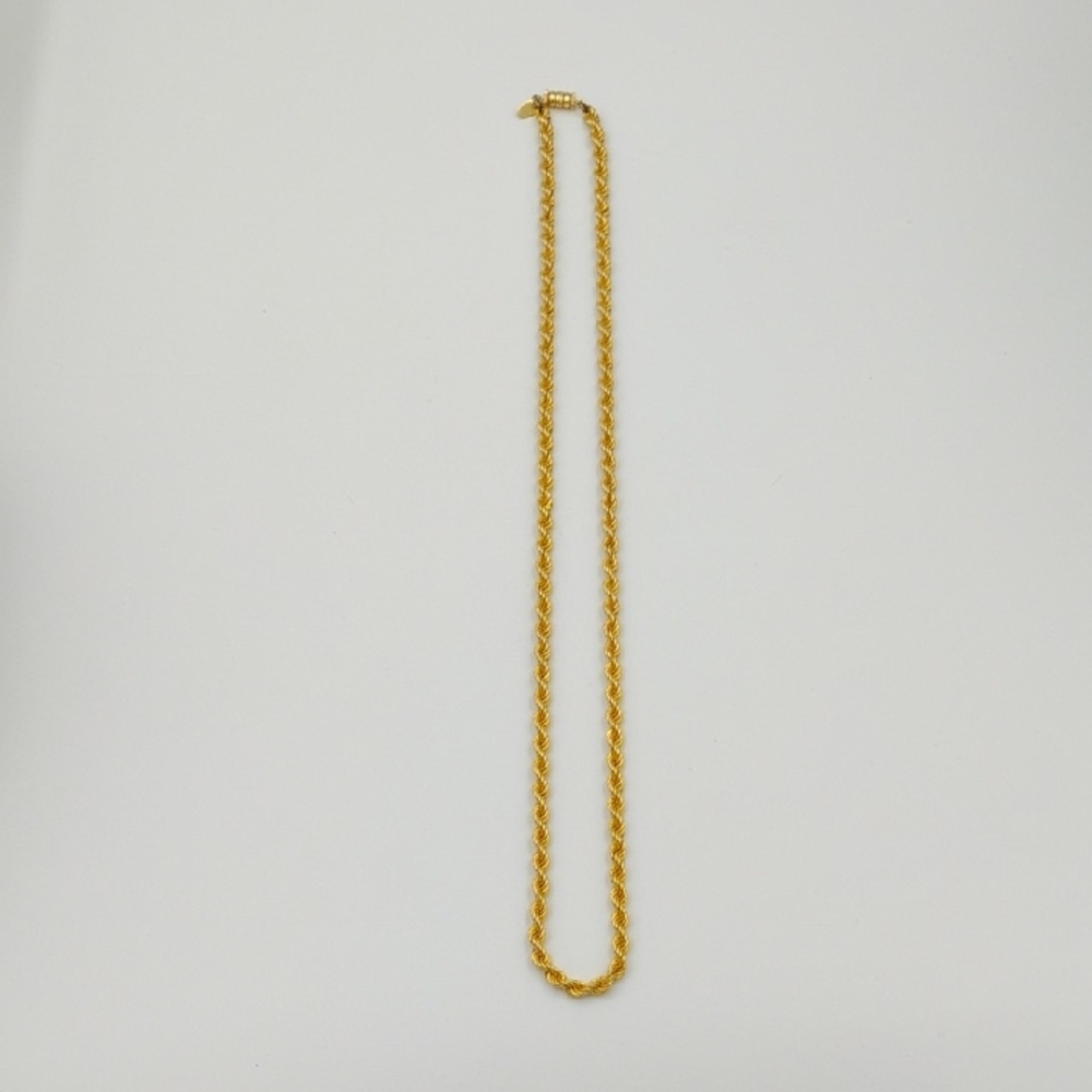 Elegant Gold Rope Chain Necklace